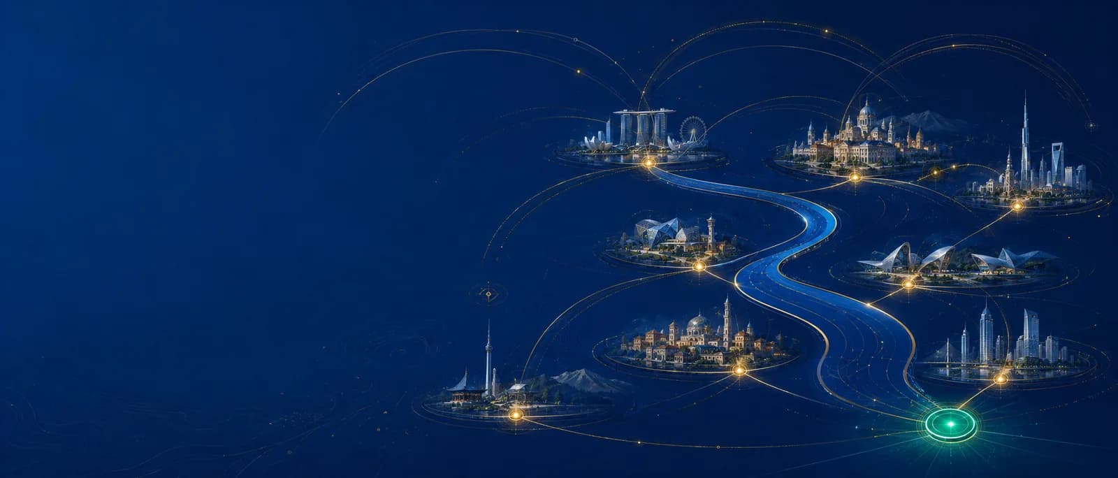 The final explorer artwork with journey pathways