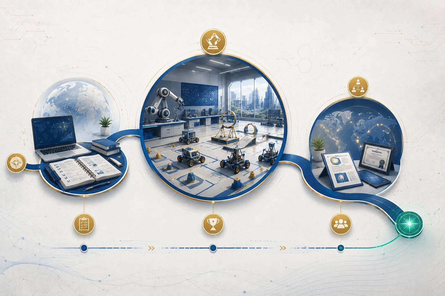 The student programme flow from before, during, and after the journey